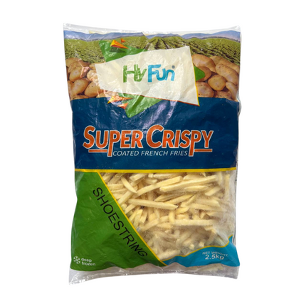 HYFUN SUPER CRISPY COATED SHOESTRING FRIES (6MM) 4 X 2.5KG (10KG)