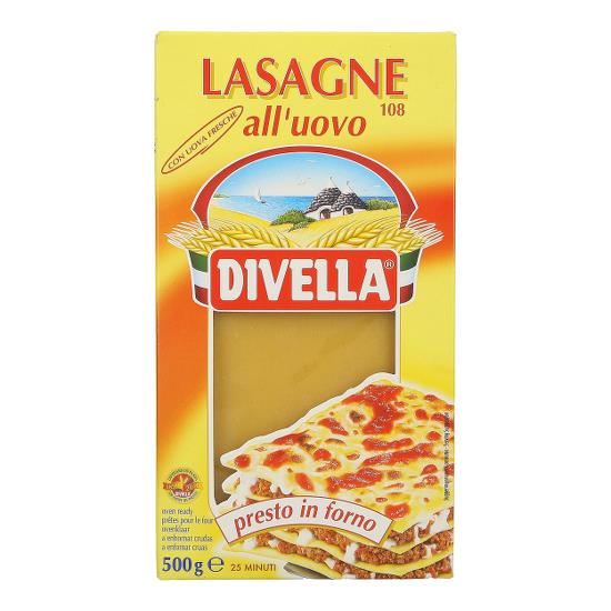 DIVELLA LASAGNE UOVO (W/EGG) 500G