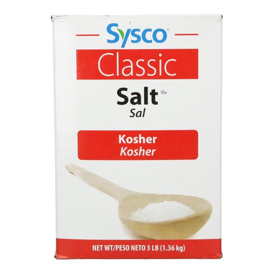 SYSCO KOSHER SALT 3LB