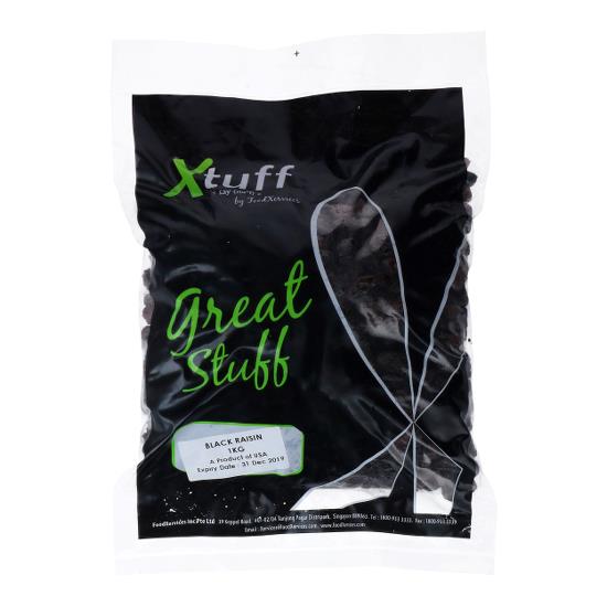 XTUFF BLACK RAISINS 1KG