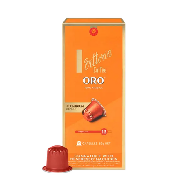 VITTORIA COFFEE ORO ALUM COMP CAPS (10'S x 52G) [3642]