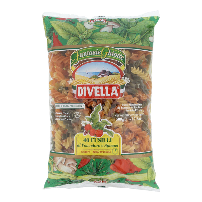 DIVELLA FUSILLI TRI-COLOR #40 500G
