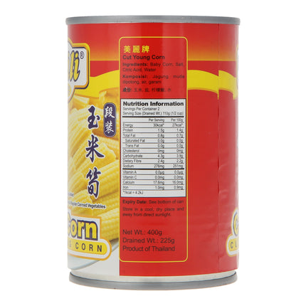 MILI YOUNG CORN CUT 400G
