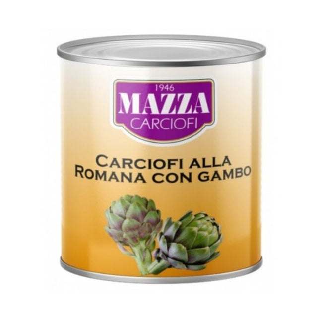 MAZZA ARTICHOKE HEARTS WITH STEM IN OIL 3KG
